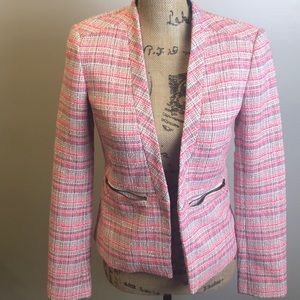 Halogen hot pink plaid blazer